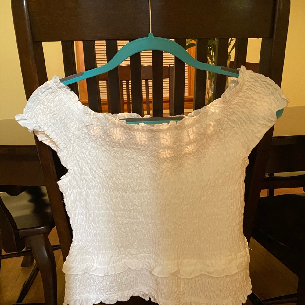White smacking blouse